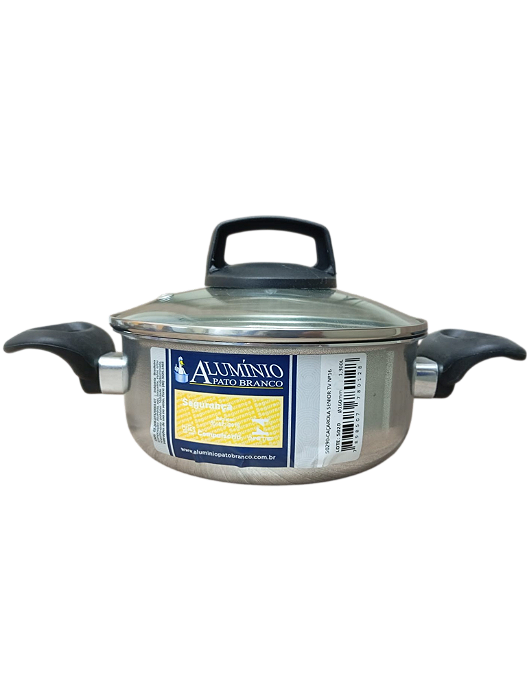 Caçarola Alumínio Sênior Nº16 com Tampa de Vidro