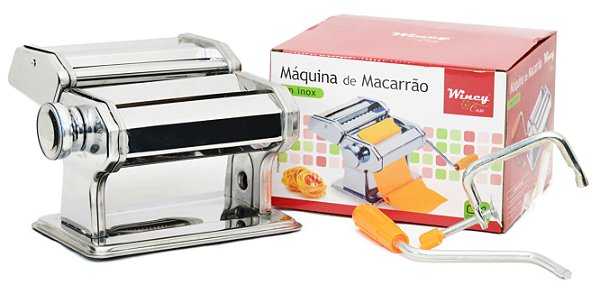 Máquina de Macarrão e Massas Manual em Aço Inox