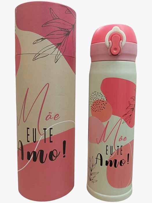 Garrafa Térmica Inox 400ml Dia das Mães