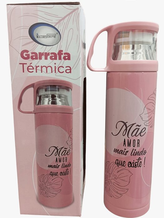Garrafa Térmica Inox 470ml Dia das Mães