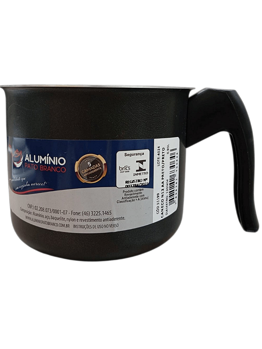 Caneco de alumínio nº12 preto