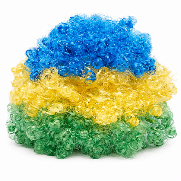 Peruca Enrolada Torcedor Brasil