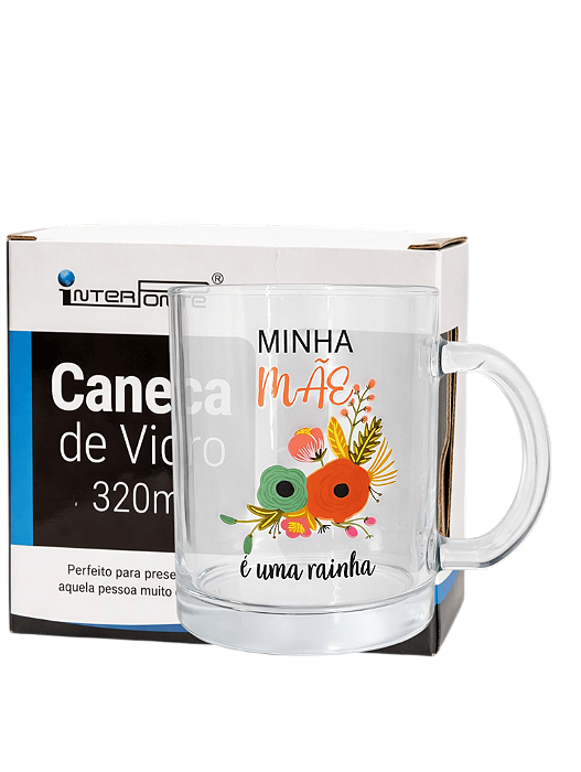 Caneca de Vidro Dia das Mães