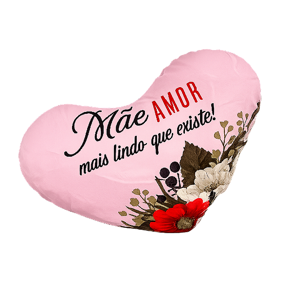 Coração de Pelúcia Dia das Mães