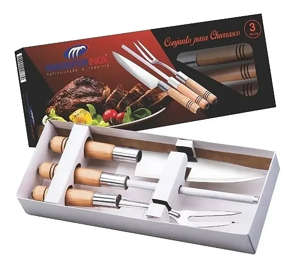 Kit Churrasco 3pcs Madefer