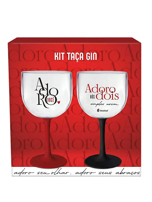 Kit Taça Gin 2 Peças Dia dos Namorados