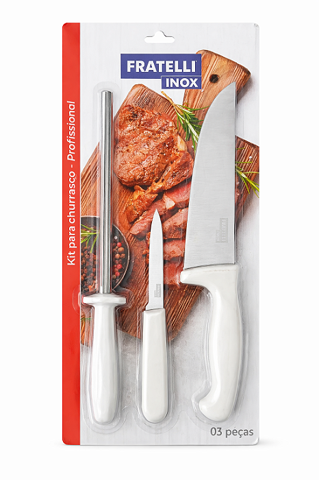 Kit Churrasco 3pcs Profissional Euroquadros