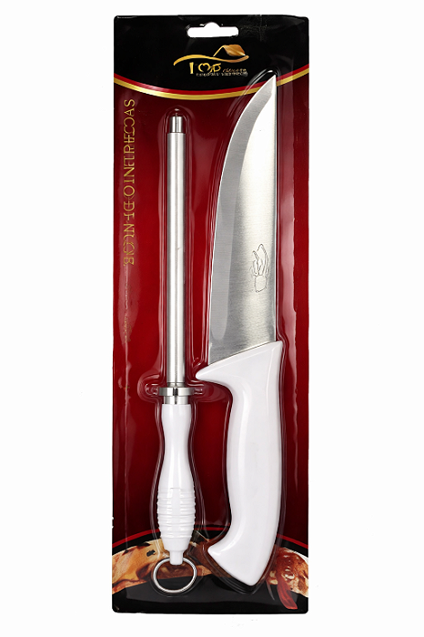 Kit Faca C/ Chaira 8" Maxibras