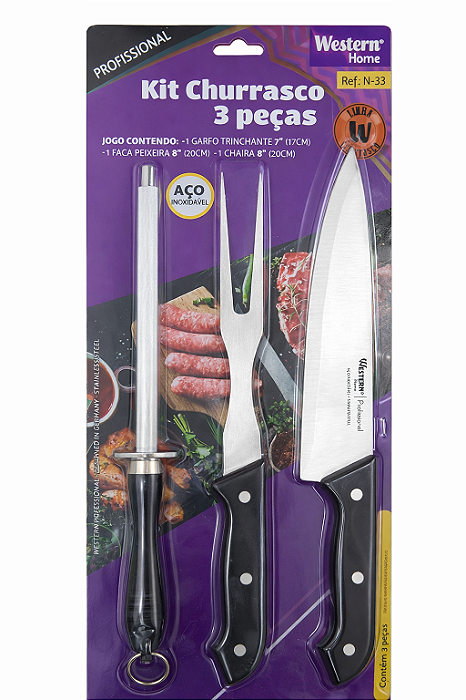 Kit Churrasco 3pcs N-33 Etilux