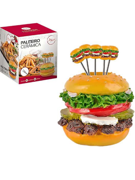 Paliteiro Ceramica Formato Cheeseburger