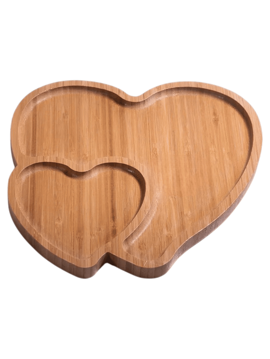 Petisqueira 2 Corações Bambu 18,5x19,5cm Dolce Home