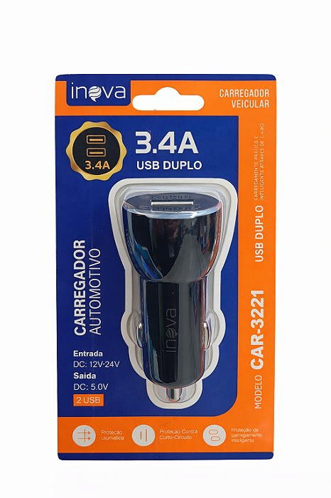 Carregador Veicular Car-3221 inova