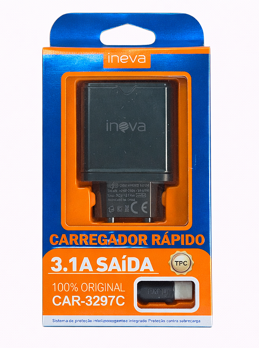 Carregador Tomada 2 Saidas USB car-3297c inova