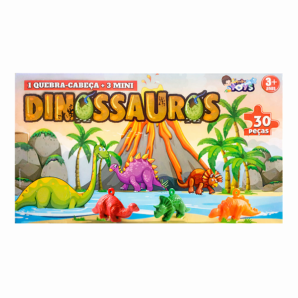 Quebra Cabeça Dinossauro Minitoys