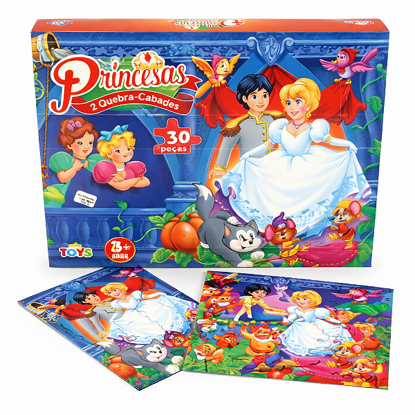 Quebra Cabeça Princesas 30 Peças Minitoys