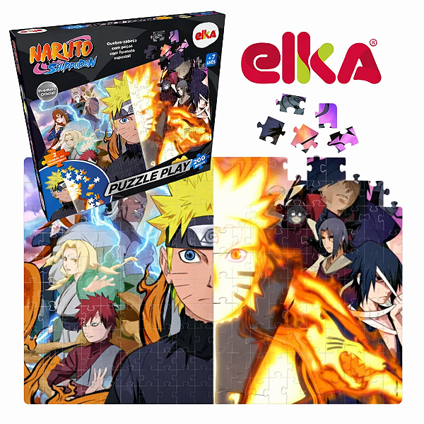 Puzzle Play Naruto Elka 200 Peças.
