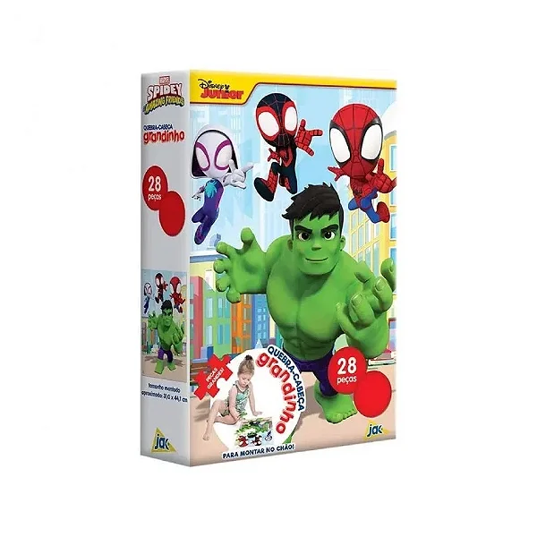Quebra Cabeça Hulk Grandinho 28 peças Toyster