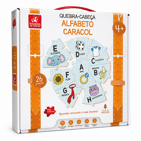 Quebra Cabeça Alfabeto Caracol