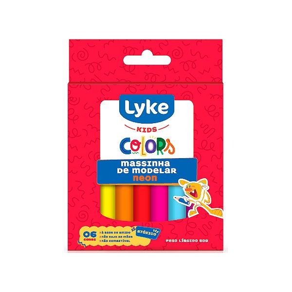 Massa de Modelar Neon 6 Cores Lyke