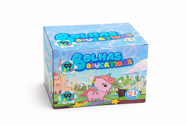 Caixa Bolhas Divertidas C/24 Unicórnio