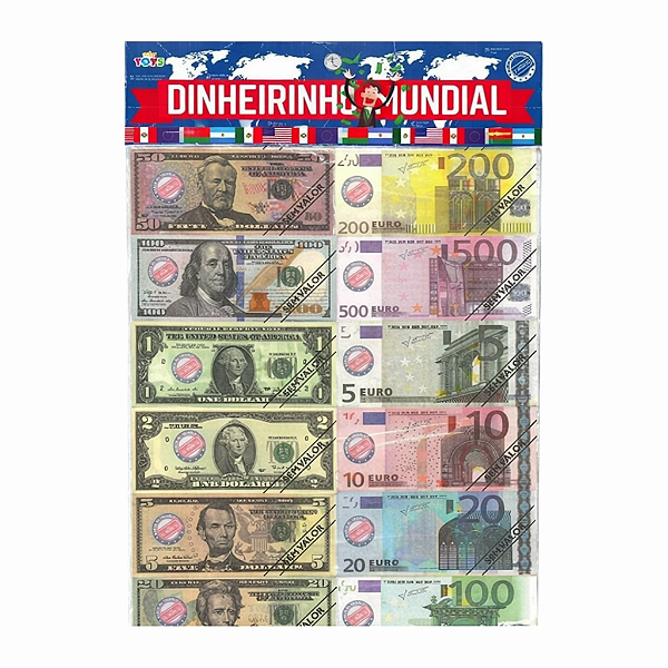 Dinheirinho MiniToys com 66 peças