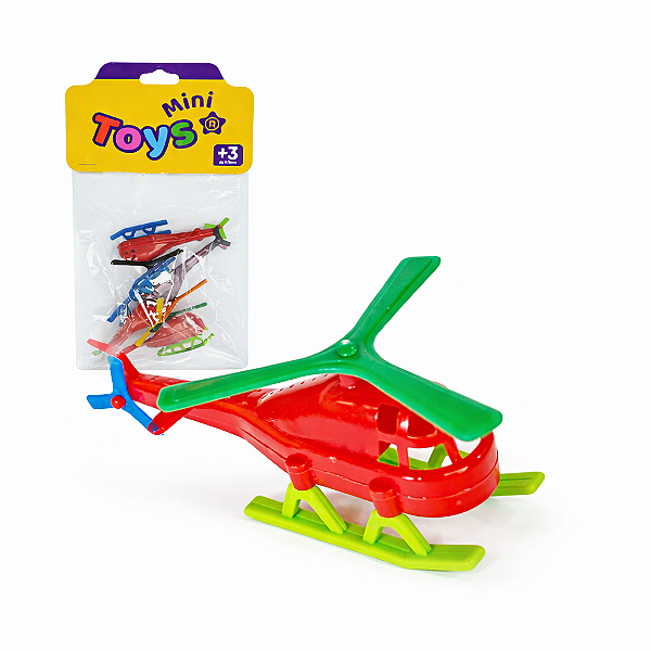 Super helicóptero MiniToys com 4 peças