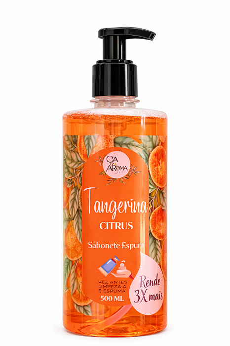 SABONETE LIQUIDO 500ML ESPUMA TANGERINA CIA DO AROMA