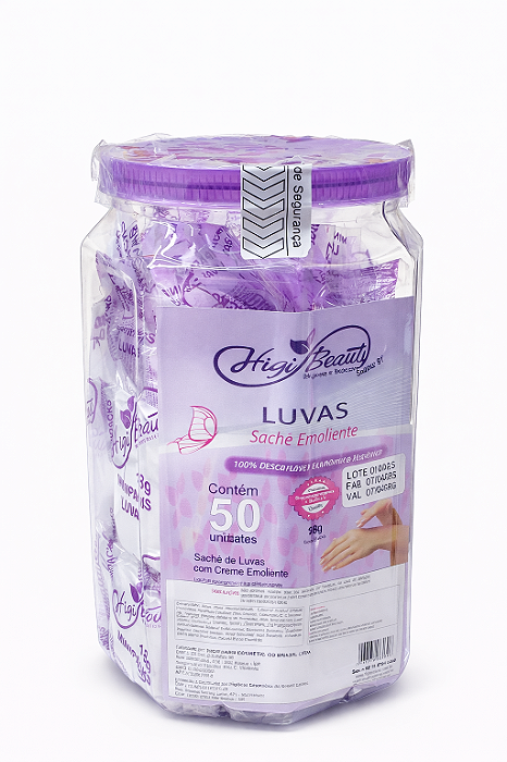 Kit Luva Descartavel 50pcs Higi Beauty