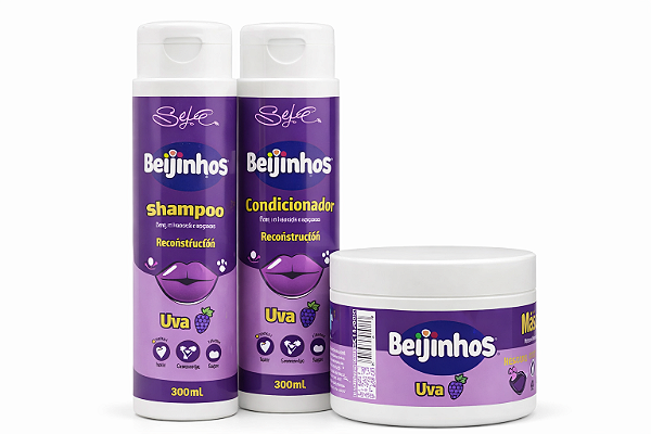 Kit Capilar 3pcs Beijinhos Uva Belkit