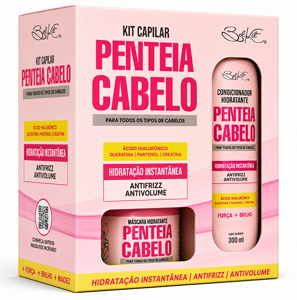 Kit Penteia Cabelo 3 Peças Belkit