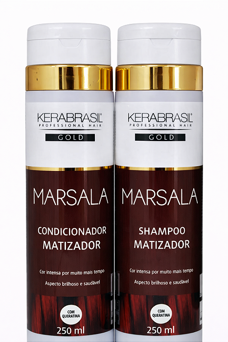 Kit Shampoo/Condicionador Matizador Marsala Kerabrasil Vidallife