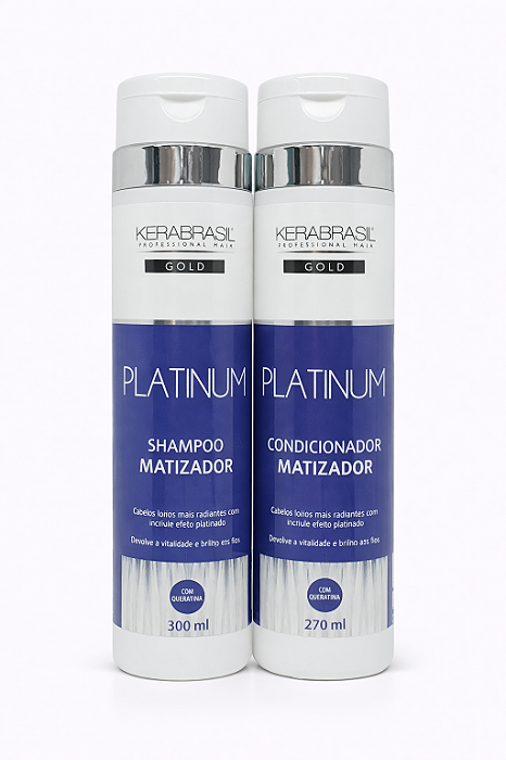 Kit Shampoo/Condicionador Matizador Platinum Kerabrasil Vidallife