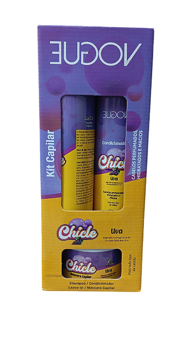 Kit Capilar 4Pcs Chicle Uva Vogue