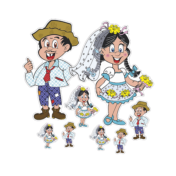 Jn Painel Decorativo Noivinhos Caipira Taz Nc Toys