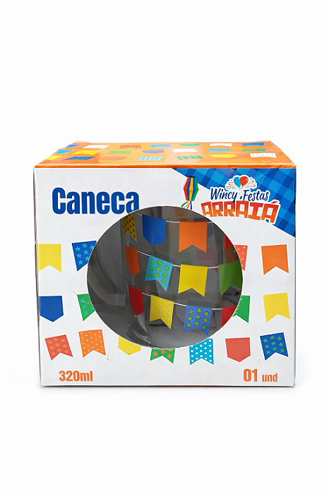 Caneca Vidro Bandeirinha