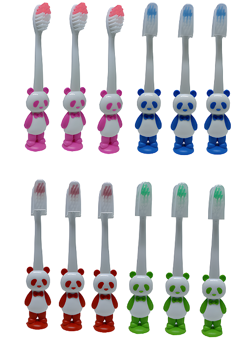 Escova Dental Panda 12pcs Infantil Gl-0729 Attic