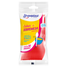 Colher Sobremesa Colorida C/50 Bompack