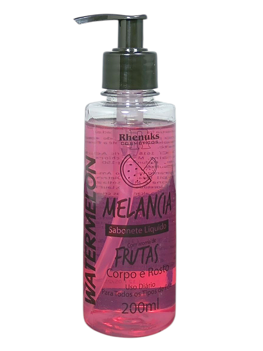 Sabonete Liquido 200ml Corpo & Rosto Melancia Rhenuk