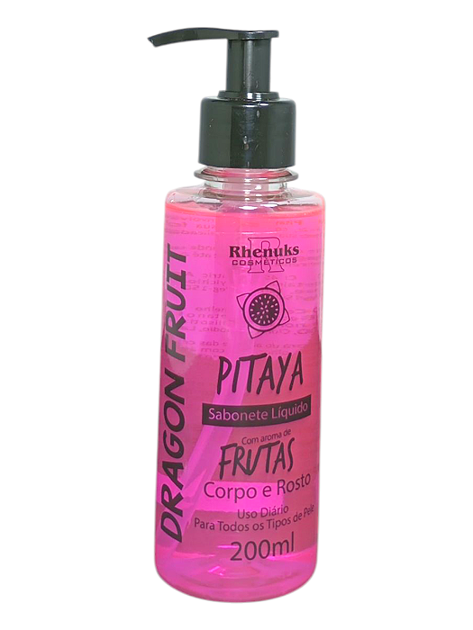 Sabonete Liquido 200ml Corpo e Rosto Pitaya Rhenuks
