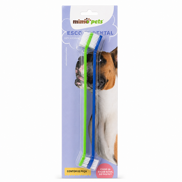 Kit Escovas de Dente Pet 2 Peças