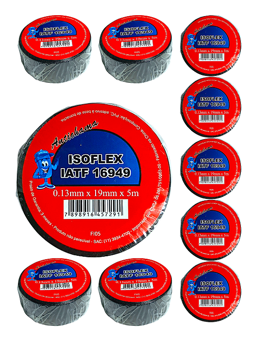 Fita Isolante 10 Peças Isoflex