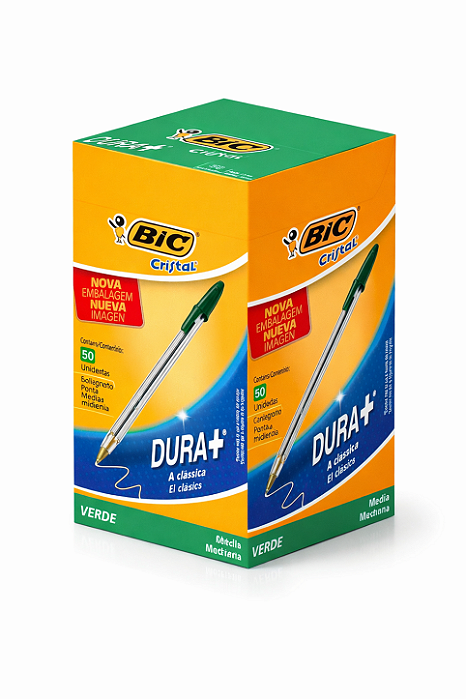 Caneta Bic Cristal Verde Caixa com 50 Unidades