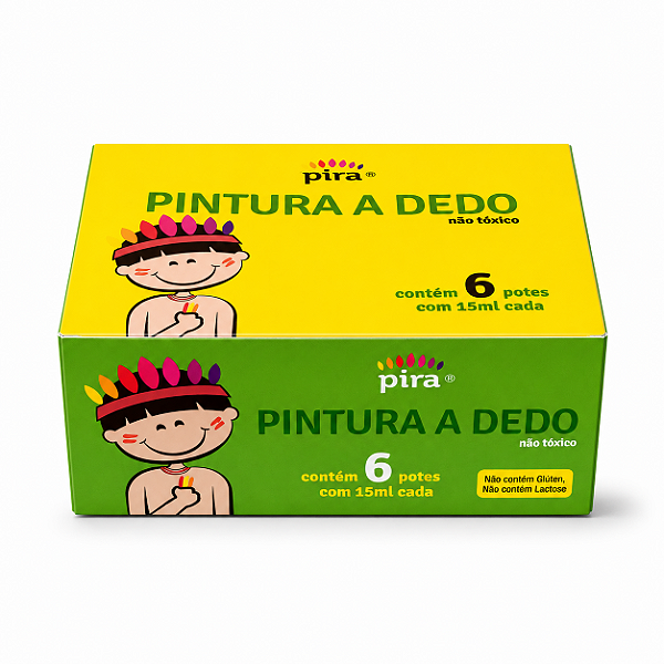Pintura A Dedo com 6 Potes