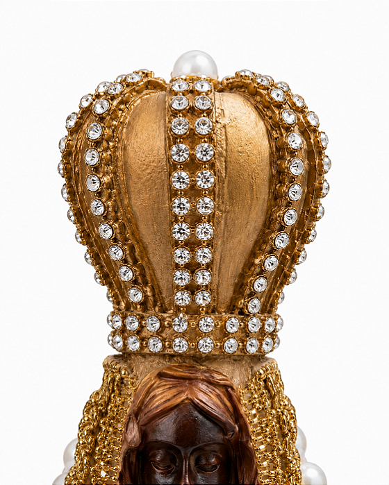Imagem Nossa Senhora Aparecida Com Pérolas 38cm