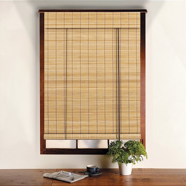 Persiana Rolo de Bambu 160x160 cm Cor Haya – Coleção Bauhaus