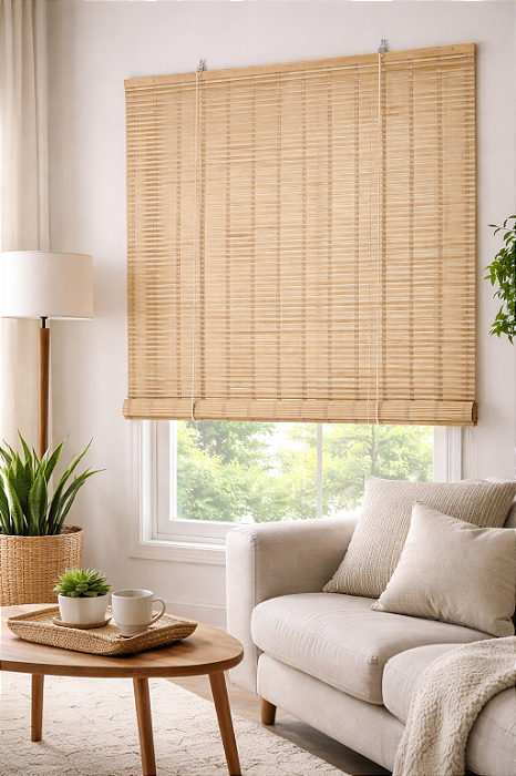 Persiana Rolo de Bambu 160x160 cm Cor Honey Maple – Coleção Bauhaus