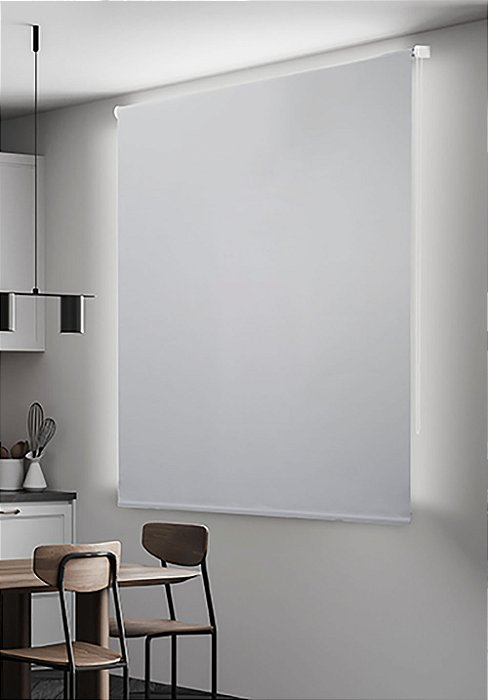 Persiana Rolo Blackout 100x160 cm Branca – Linha Nouvel