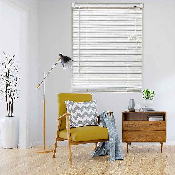 Persiana Horizontal PVC 25mm 80x130 cm Branca – Linha OFF 25