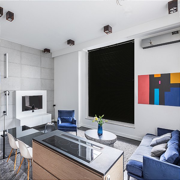 Persiana Horizontal PVC 25mm 80x130 cm Preta – Linha OFF 25