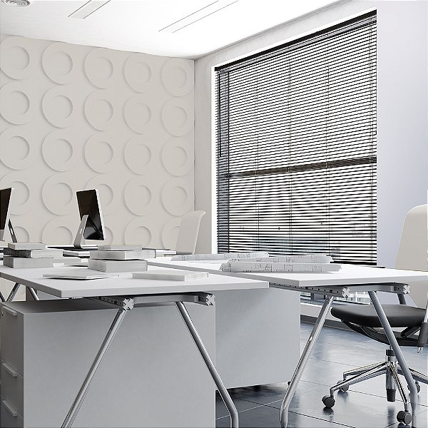 Persiana Horizontal PVC 25mm 120x130 cm Preta – Linha OFF 25